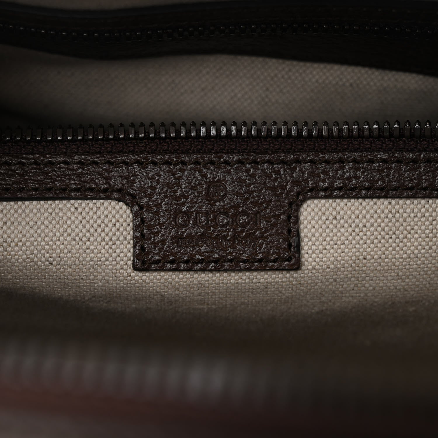 Gucci GG Supreme Monogram Textured Dollar Calfskin Web Medium Savoy Duffle Bag Beige Ebony New Acero 5 of 9