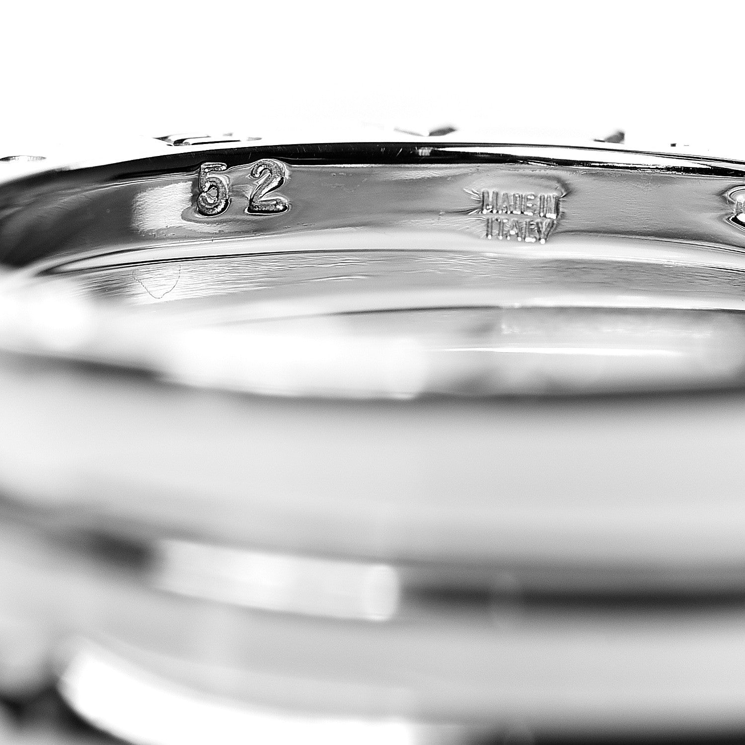 Bulgari 18K White Gold B.Zero1 Two-Band Ring 52 6 4 of 5