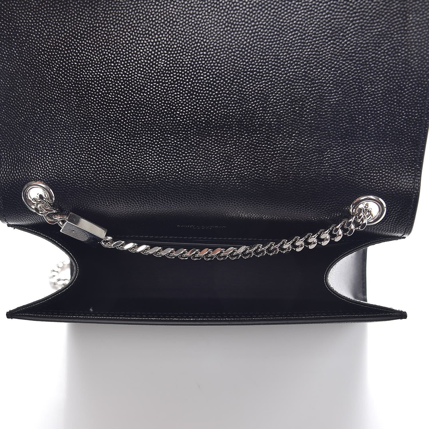 Saint Laurent Grain De Poudre Small Monogram Kate Satchel Black 5 of 8