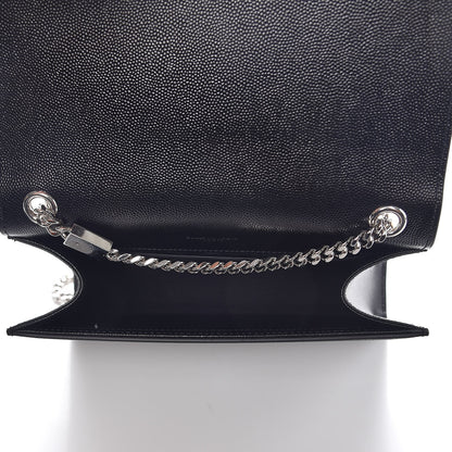 Saint Laurent Grain De Poudre Small Monogram Kate Satchel Black 5 of 8