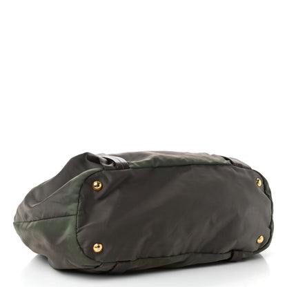Prada Tessuto Nylon Jacquard Logo Tote Fumo 3 of 5