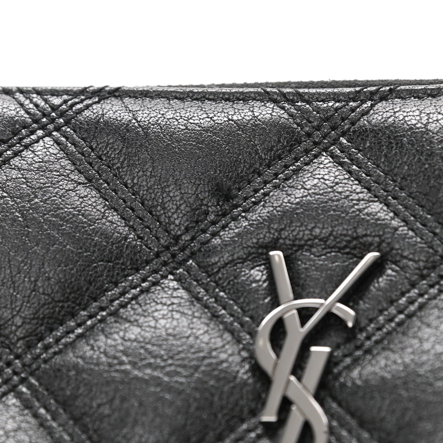 Grained Lambskin Quilted Mini Becky Double Zip Bag Black