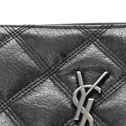 Saint Laurent Grained Lambskin Quilted Mini Becky Double Zip Bag Black 12 of 13