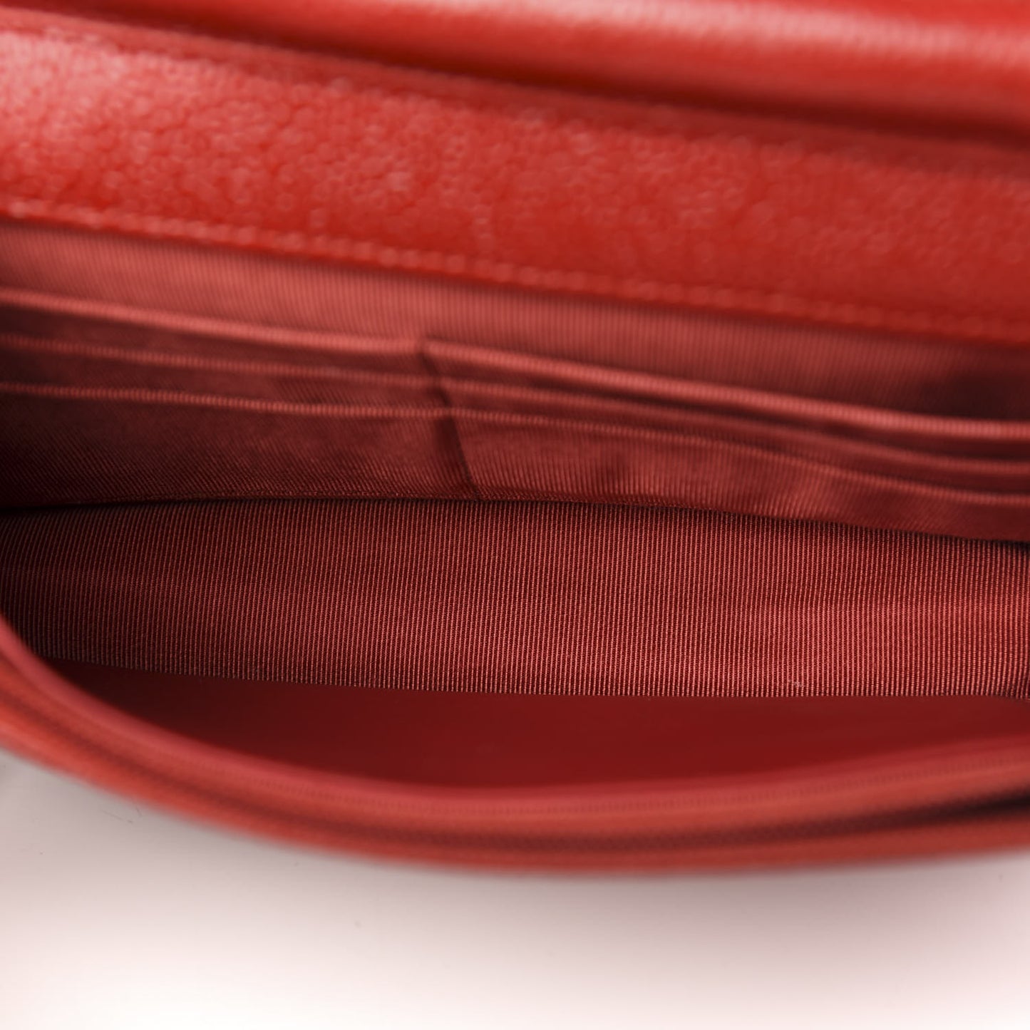 Caviar Quilted Wallet on Chain WOC Red