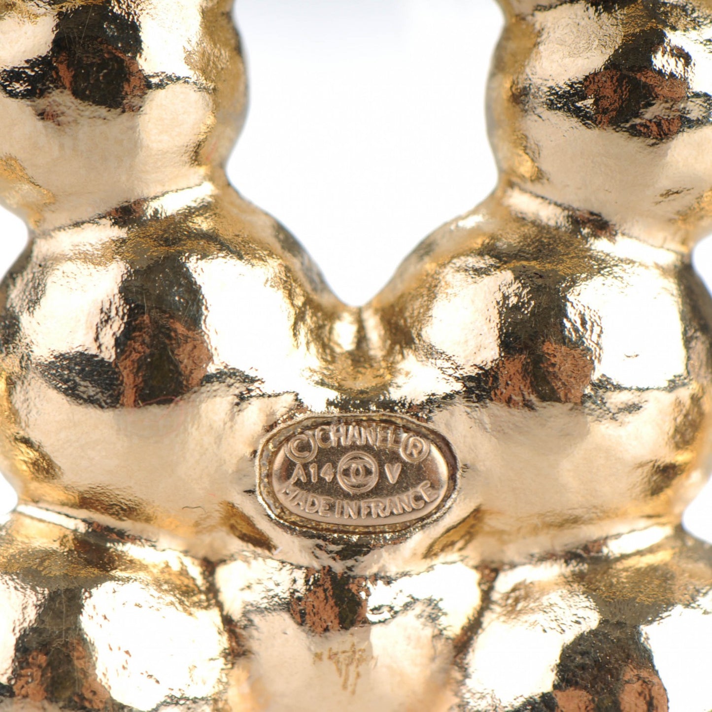 Pearl CC Brooch Gold Pearly White