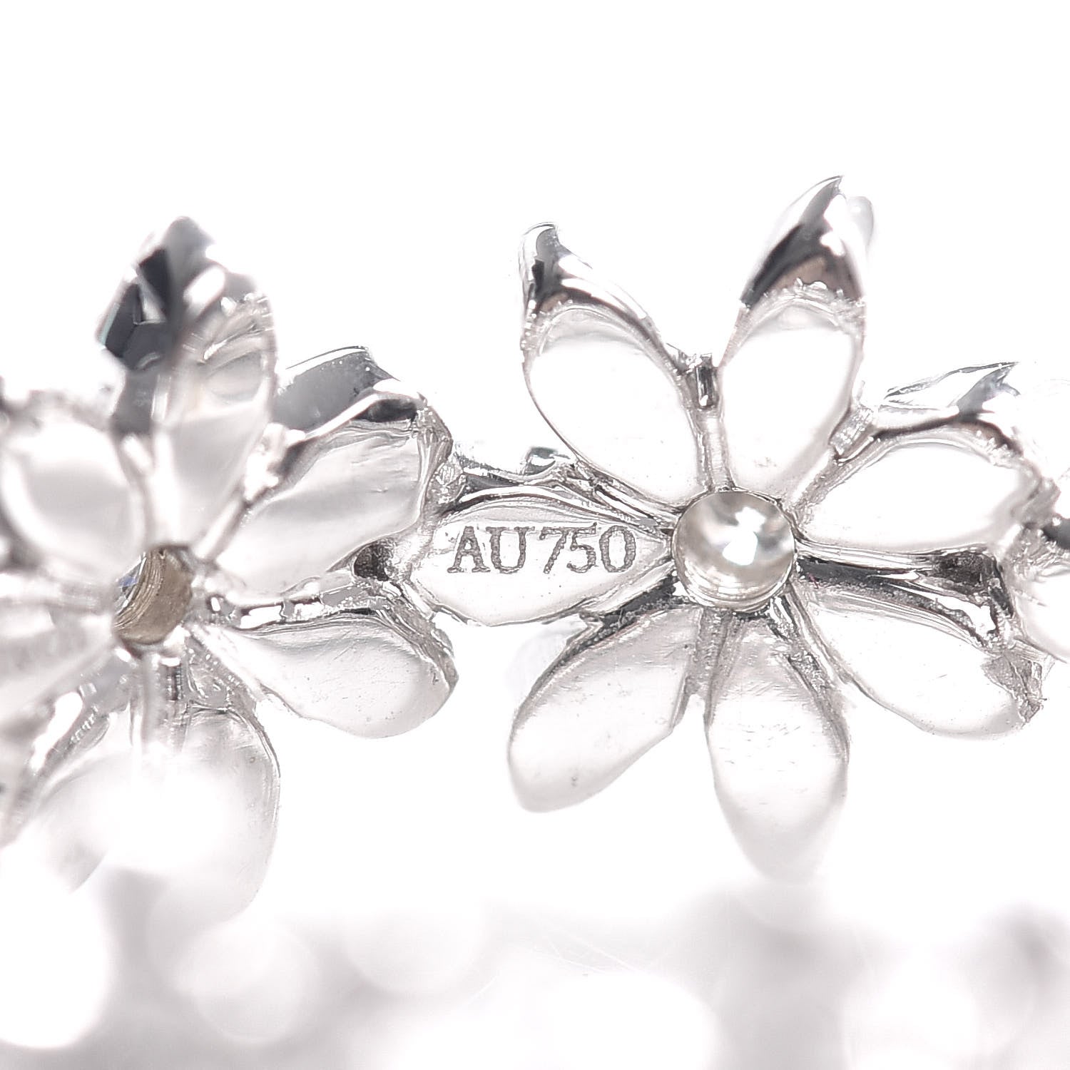 Tiffany 18K White Gold Diamond Daisy Metro Band Ring 49 4.75 4 of 6