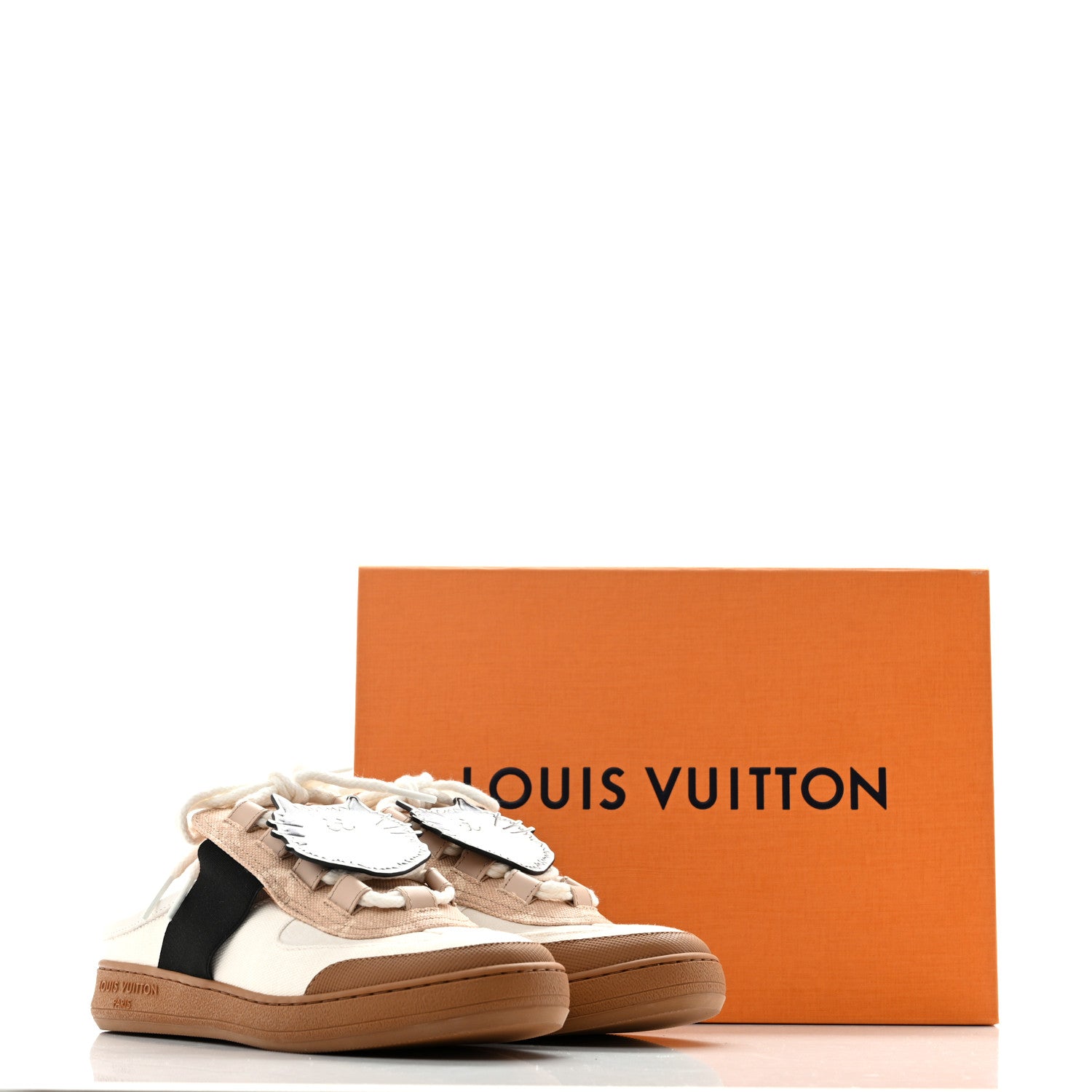 Louis Vuitton Canvas Catogram Lous Open Back Sneaker 38.5 White 12 of 12