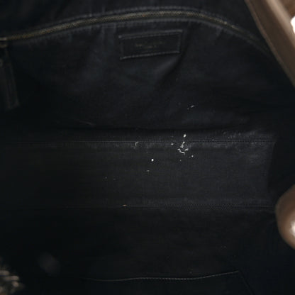 Saint Laurent Crinkled Calfskin Matelasse Monogram Large Niki Shopper Tote Dusty Grey 5 of 13
