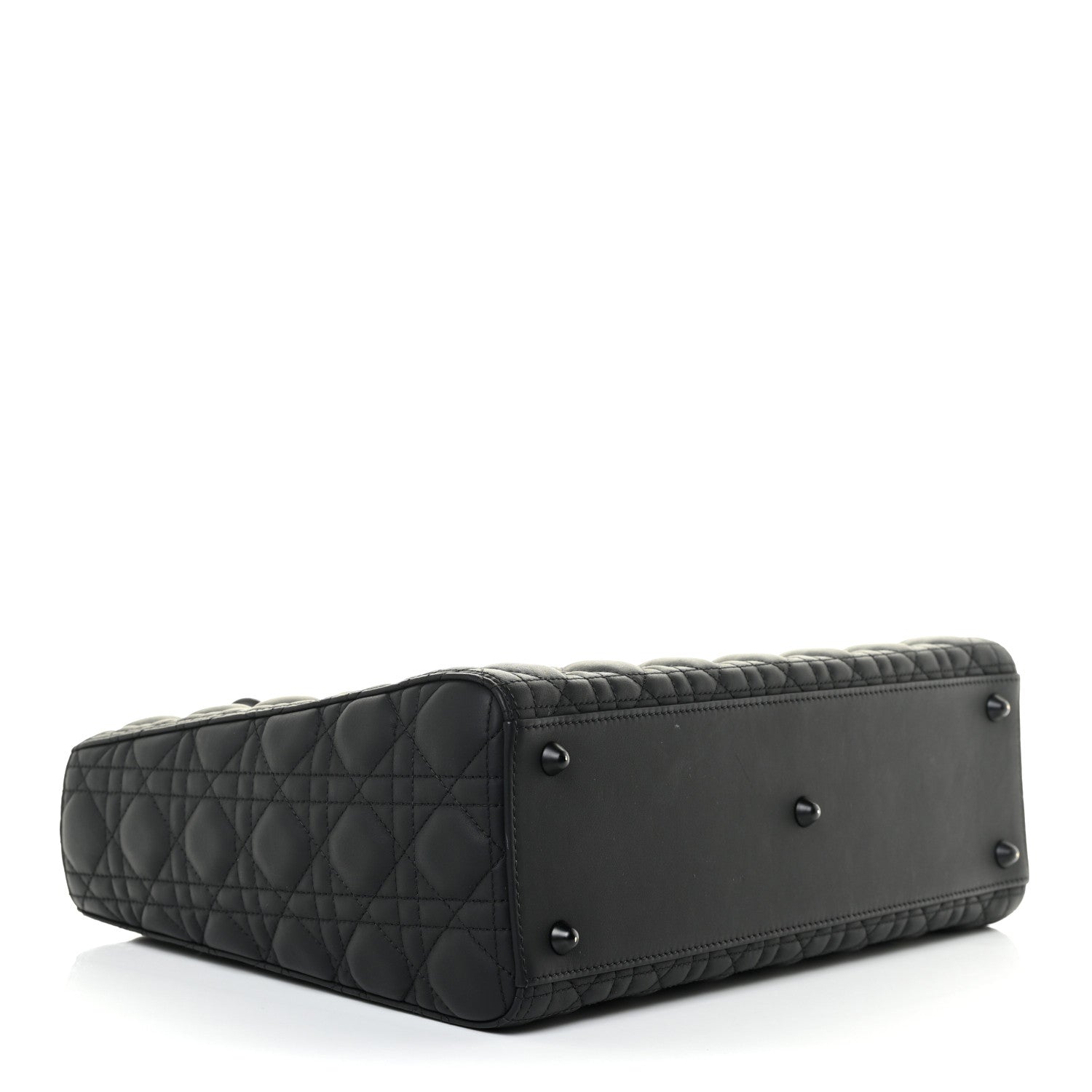 Christian Dior Ultra Matte Calfskin Cannage Large Lady Dior Black 4 of 21