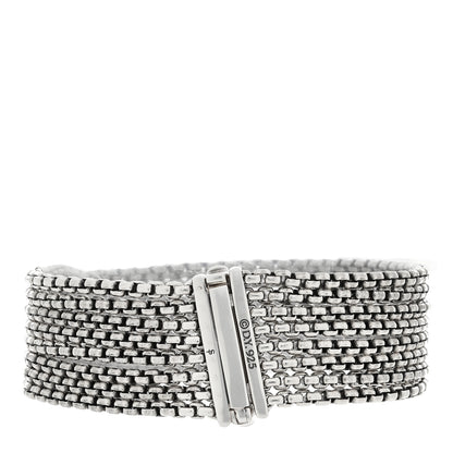 David Yurman Sterling Silver Eight-Row Box Chain Bracelet 2 of 3