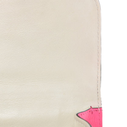 Valentino Garavani Vitello Bi-Color Large Glam Lock Rockstud Flap Fuxia Fluo Ivory 9 of 15