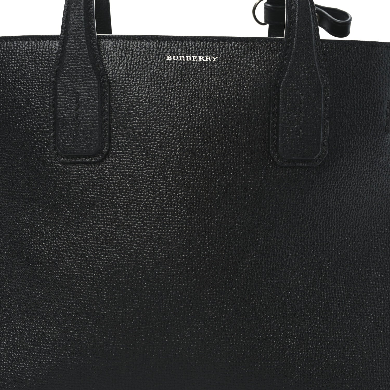 Burberry Derby Calfskin Medium Banner Tote Black 8 of 10