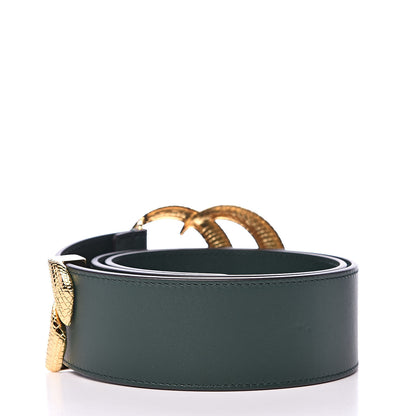 Gucci Calfskin Lizard Double G 50mm Belt 85 34 Vintage Green 3 of 6