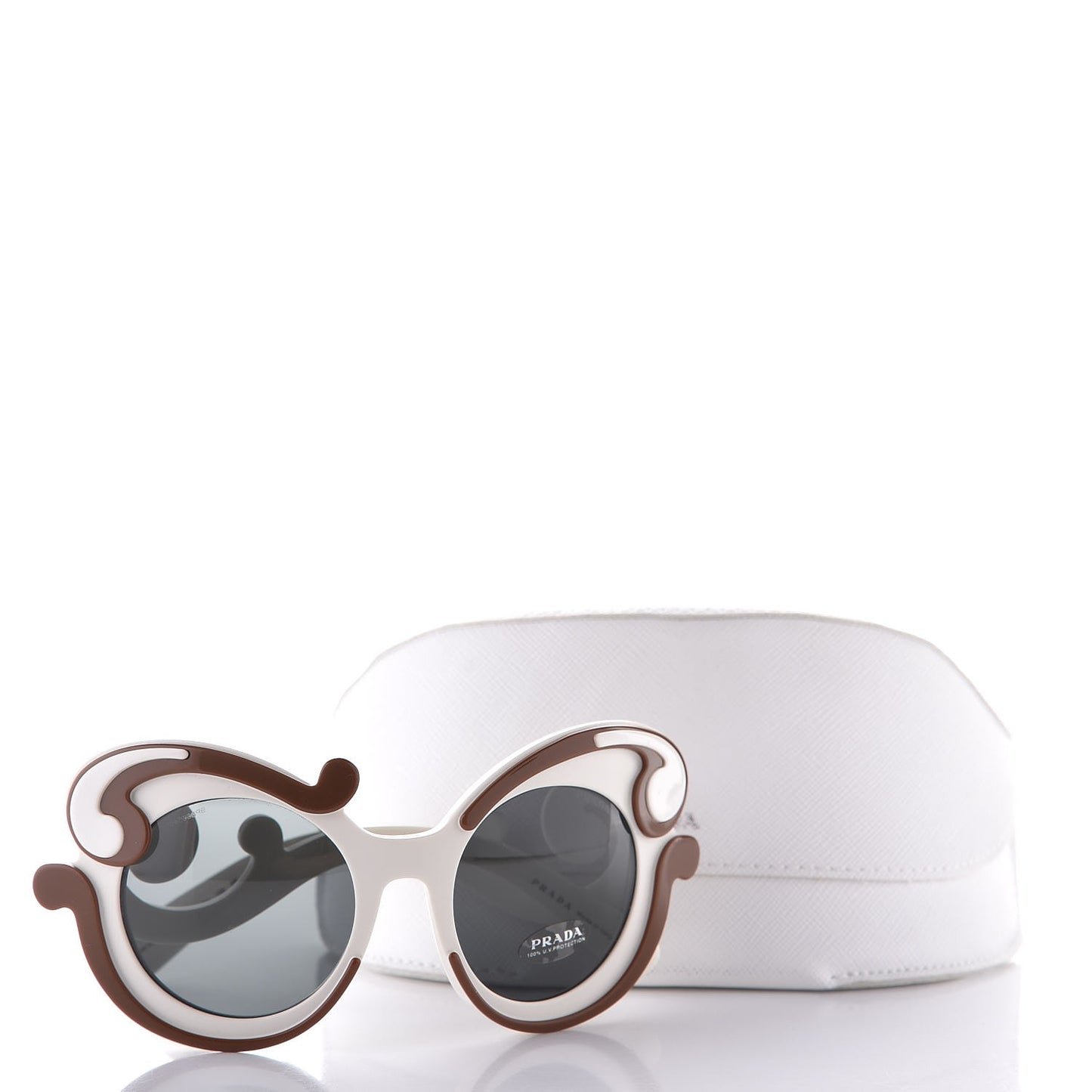 Minimal Baroque Sunglasses SPR 23N White Brown