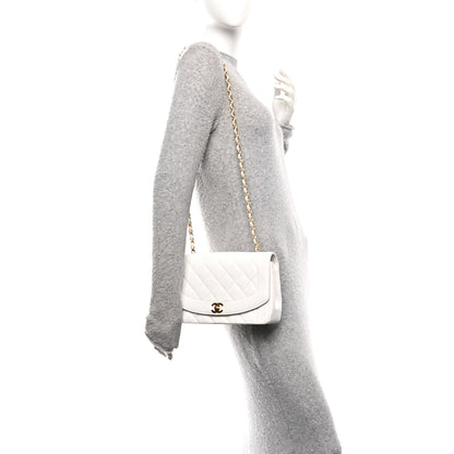 Chanel Caviar Quilted Medium Single Flap White 2 of 10