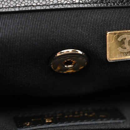 Chanel Shiny Caviar Quilted Medium Duma Pockets Drawstring Backpack Black 8 of 12