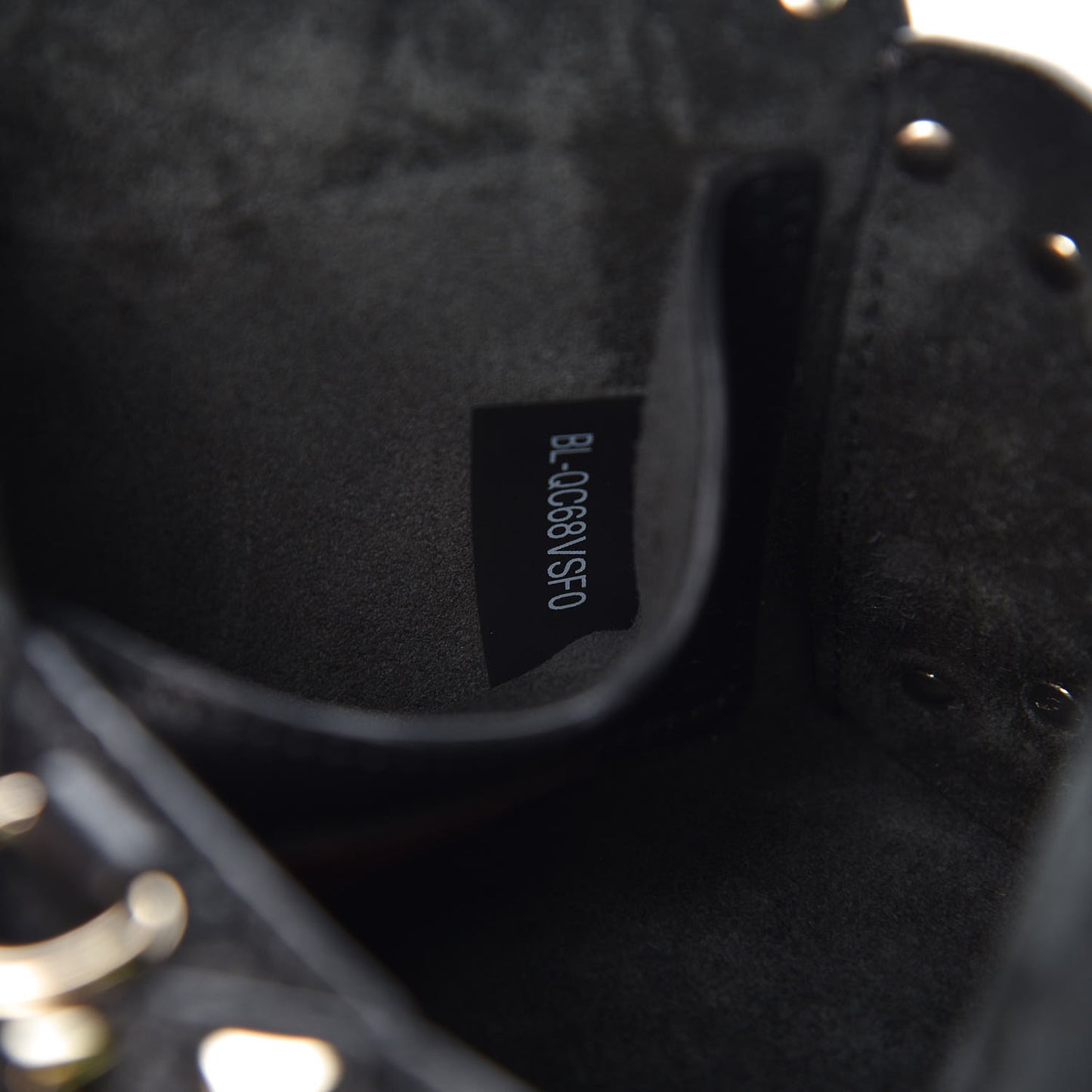 Vitello Mini Rockstud Crossbody Bag Black