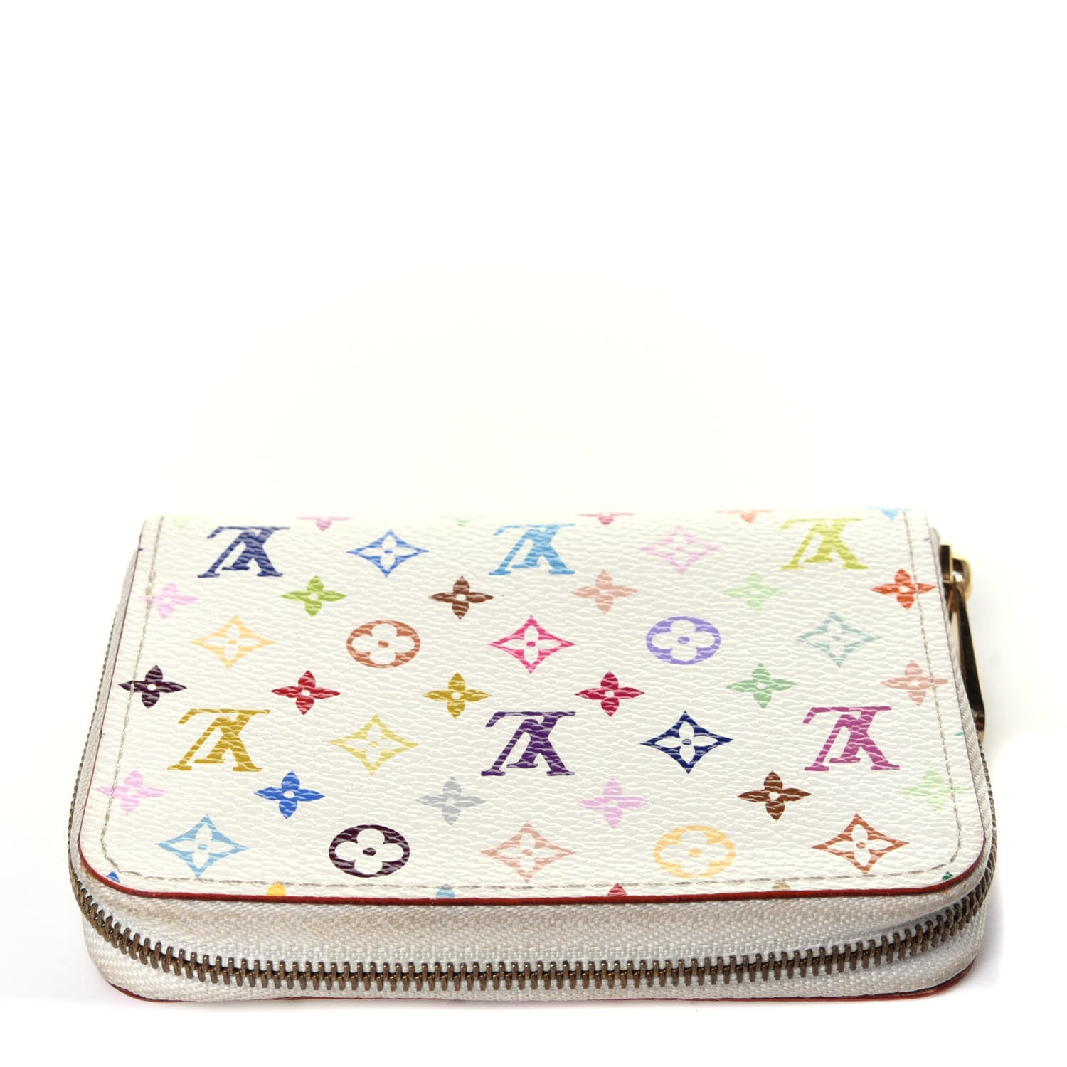 Louis Vuitton Monogram Multicolor Zippy Coin Purse Wallet White 9 of 11