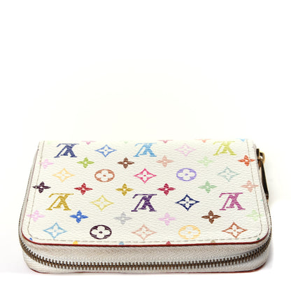 Louis Vuitton Monogram Multicolor Zippy Coin Purse Wallet White 9 of 11