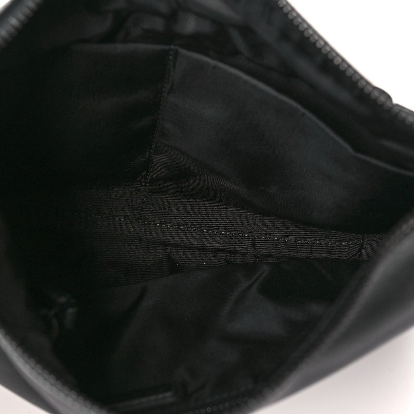 Calfskin Nylon Messenger Bag Black