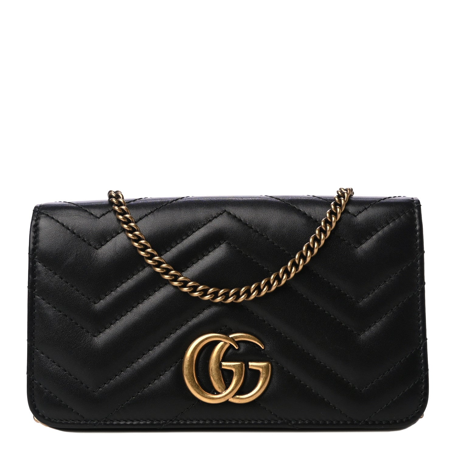 Gucci Calfskin Matelasse GG Marmont Mini Bag Black 1 of 16