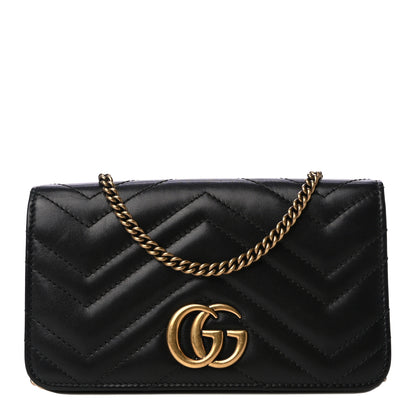 Gucci Calfskin Matelasse GG Marmont Mini Bag Black 1 of 16