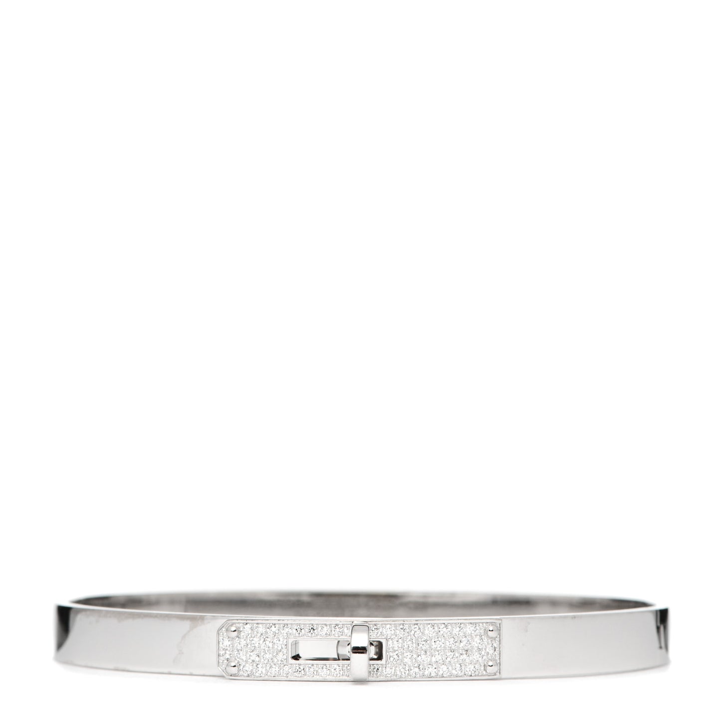 18K White Gold Diamond PM Kelly Pave Bracelet SH