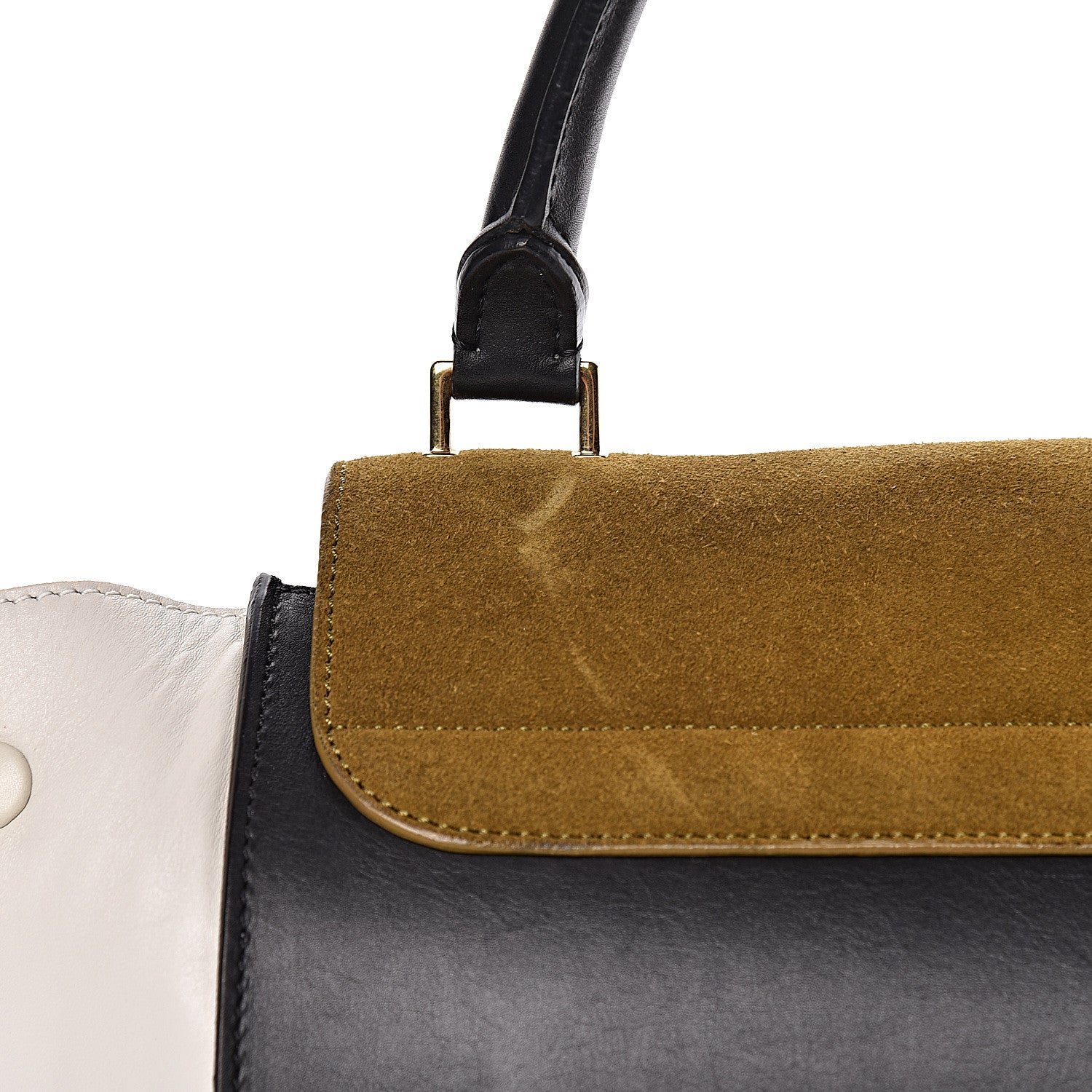 Celine Smooth Calfskin Suede Large Tri-Color Trapeze 9 of 13