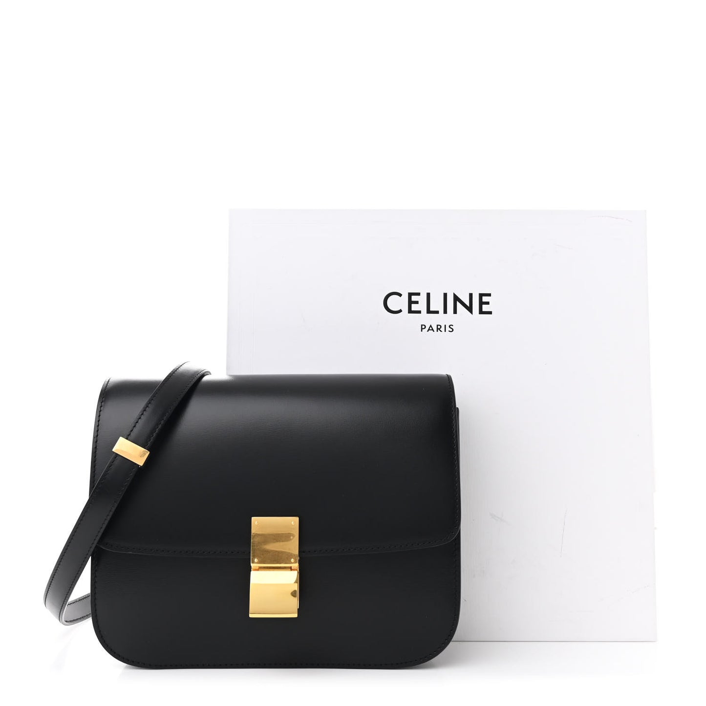 Box Calfskin Medium Classic Box Flap Black