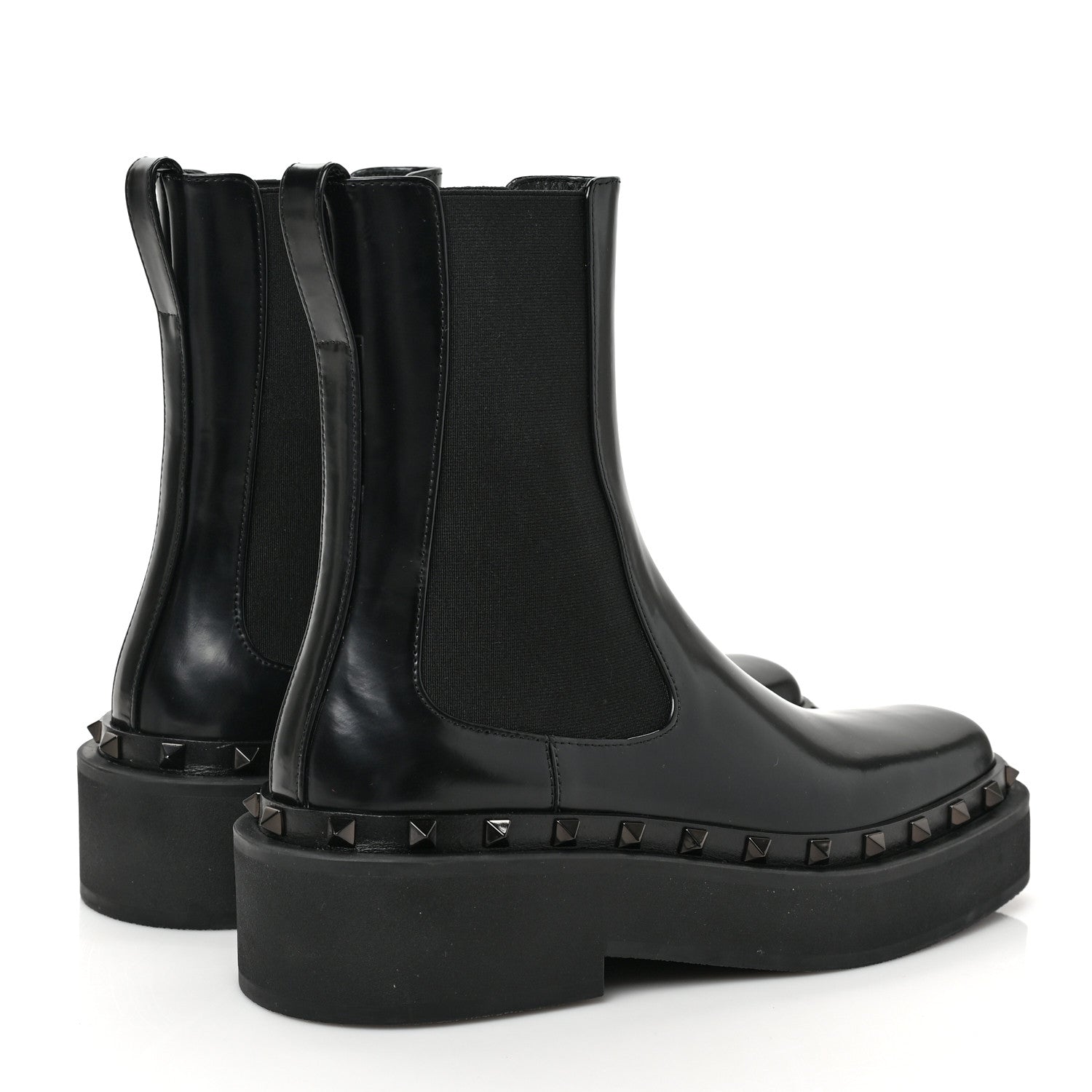 Valentino Garavani Calfskin Rockstud M-Way 30/50mm Beatle Boots 37.5 Black 4 of 7