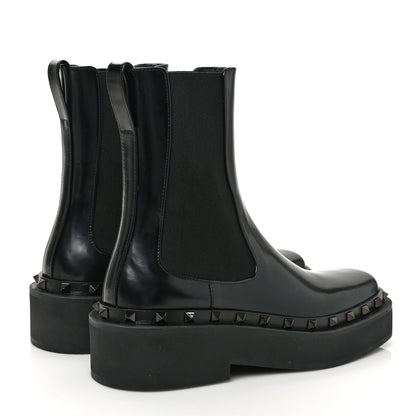 Valentino Garavani Calfskin Rockstud M-Way 30/50mm Beatle Boots 37.5 Black 4 of 7