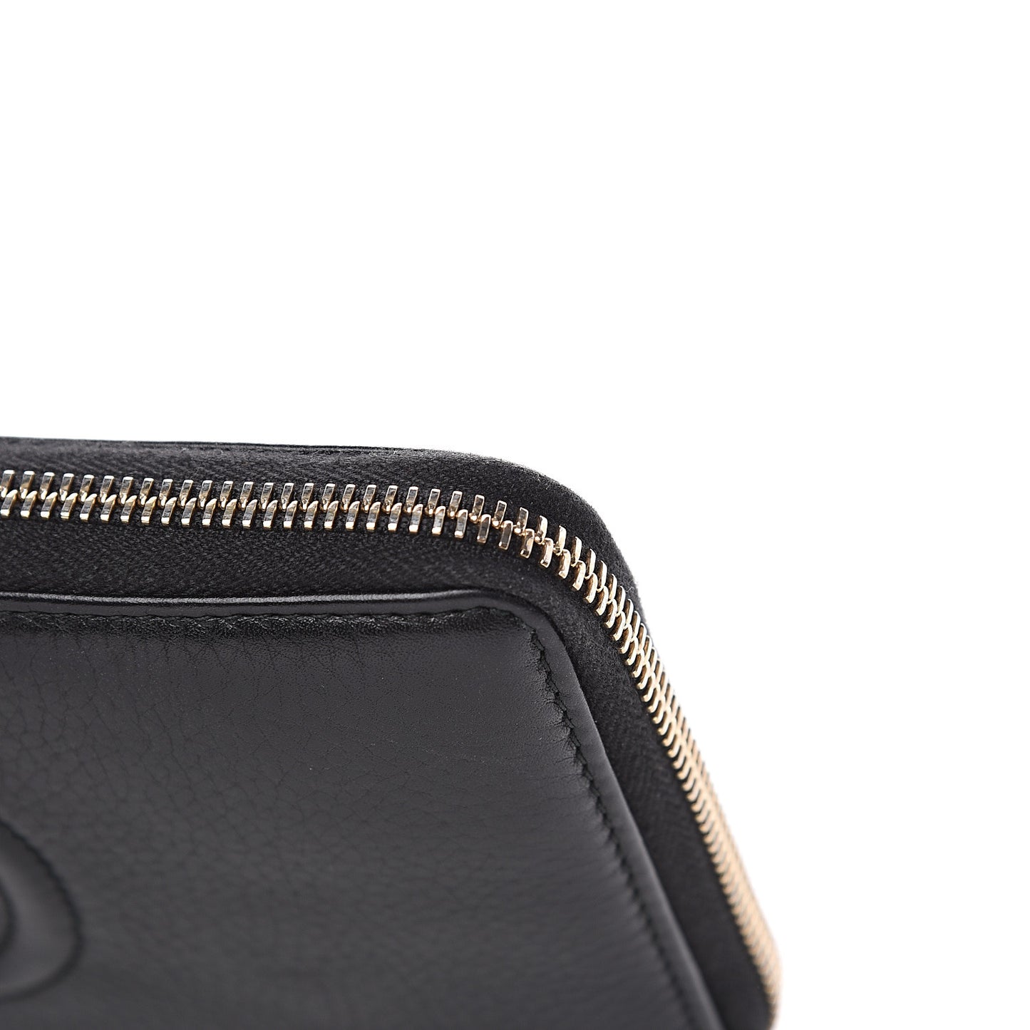 Calfskin Soho Zip Around Wallet Black