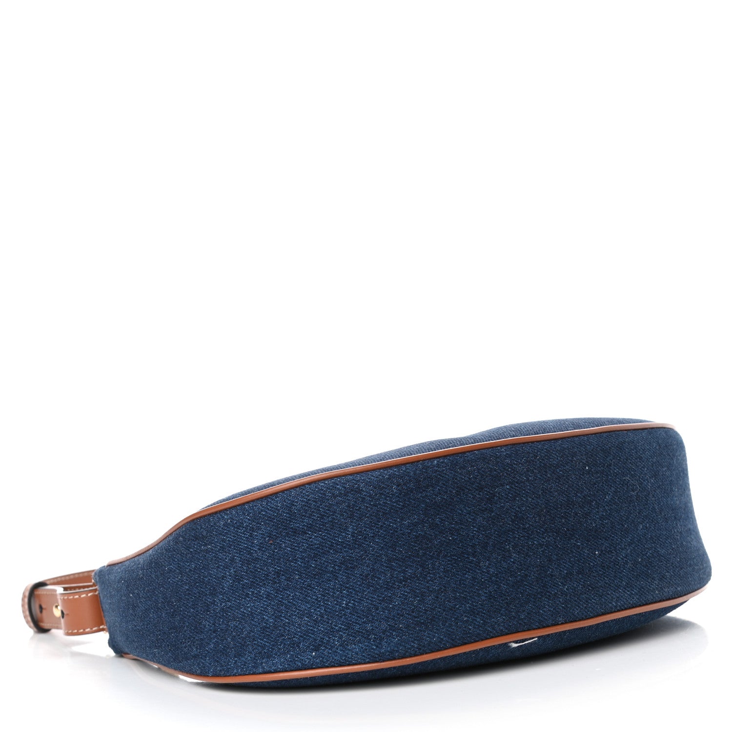 Celine Denim Ava Shoulder Bag Navy Tan 3 of 4