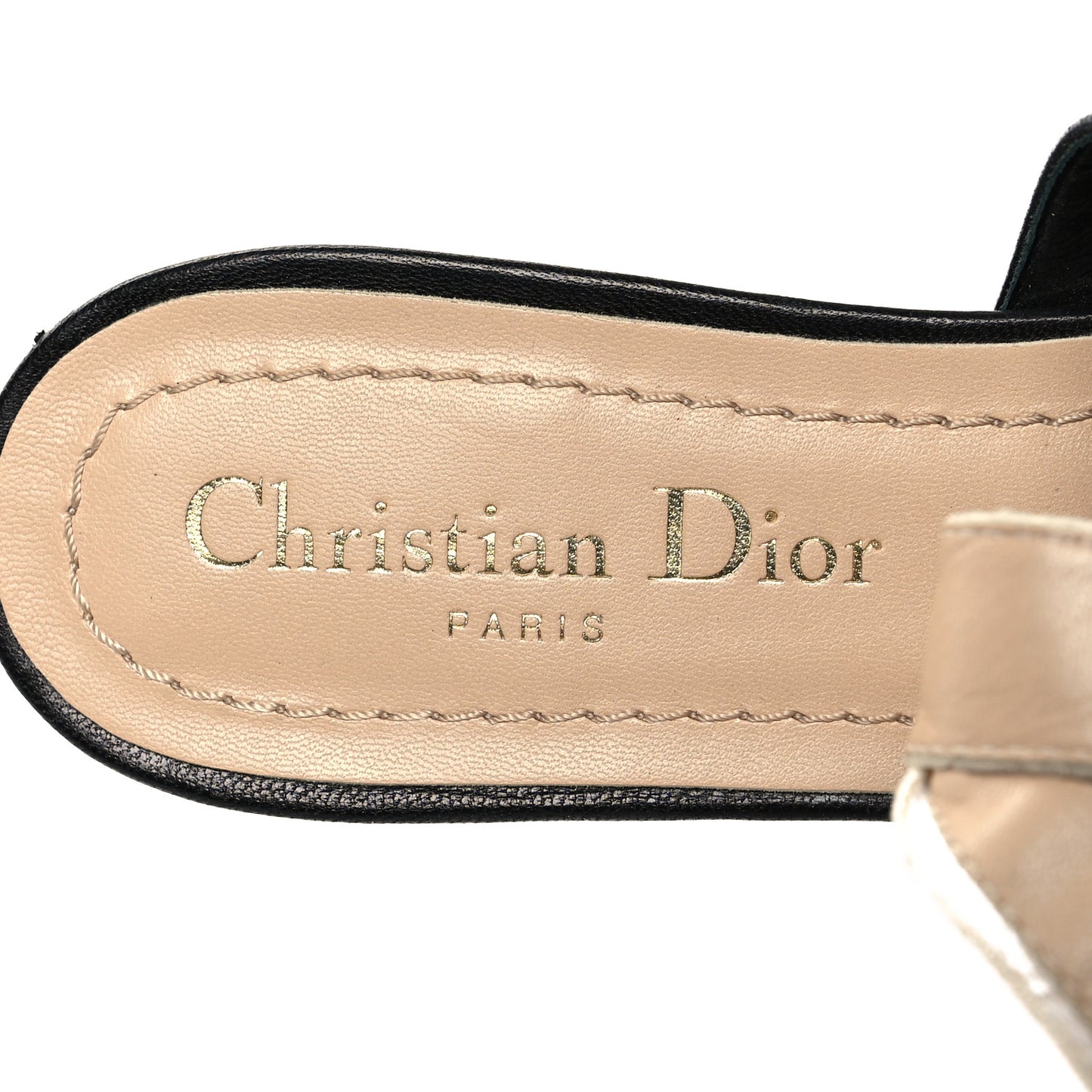 Lambskin Ribbon J'Adior Slingback Ballet Flats 37.5 Black