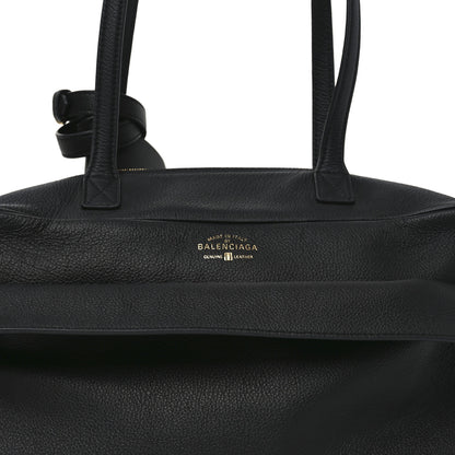 Balenciaga Grained Calfskin Medium Carrie Bowling Bag Black 7 of 9