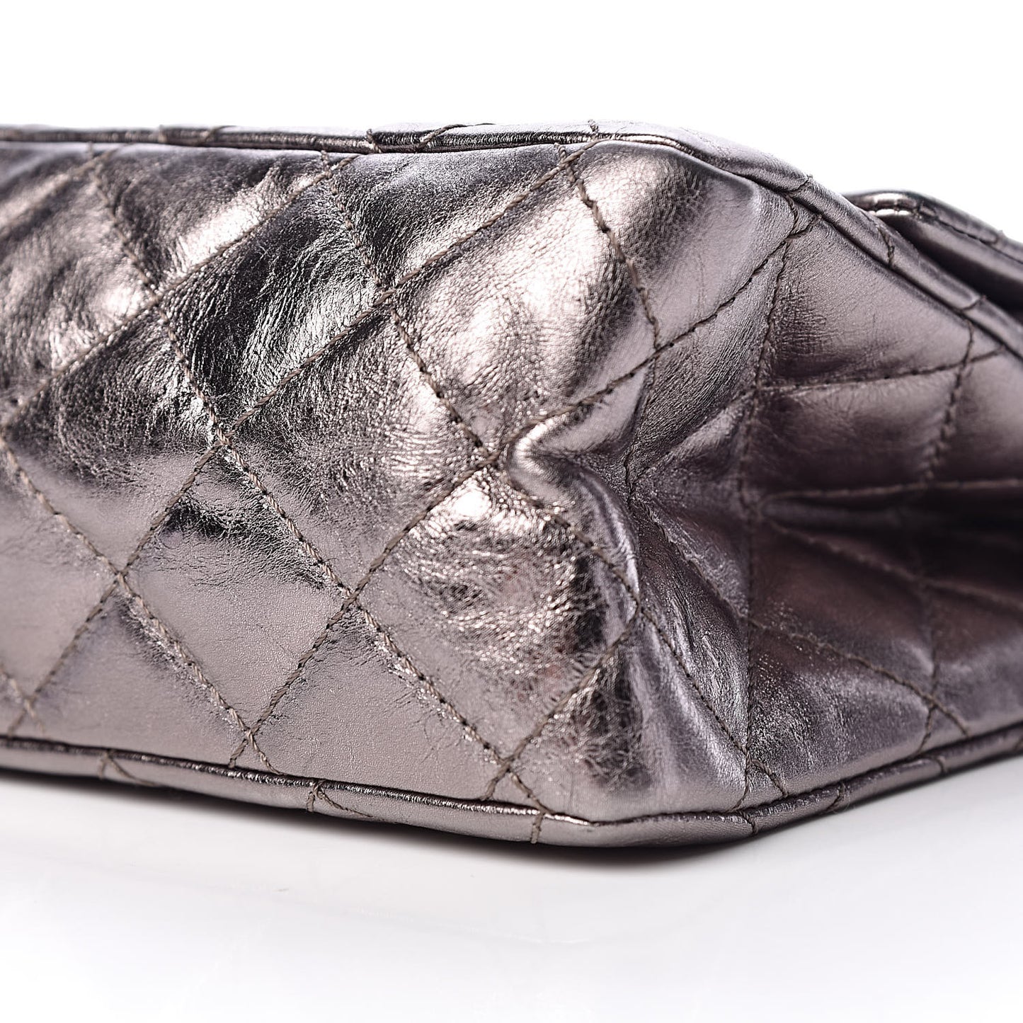 Metallic Aged Calfskin Quilted 2.55 Reissue 226 Silver