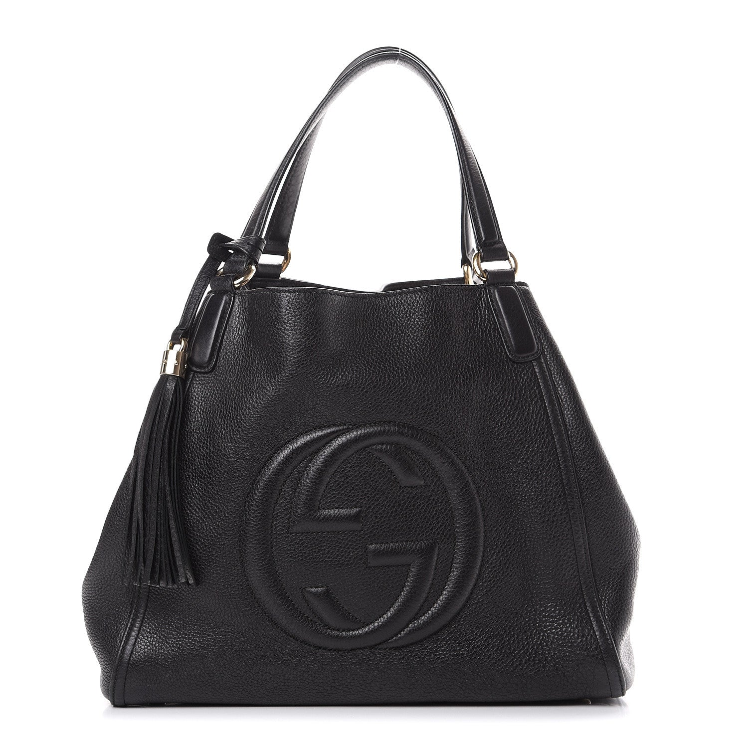 Gucci Pebbled Calfskin Medium Soho Shoulder Bag Black 1 of 13