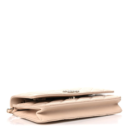 Chanel Caviar Quilted Coco Candy Wallet On Chain WOC Beige 4 of 12