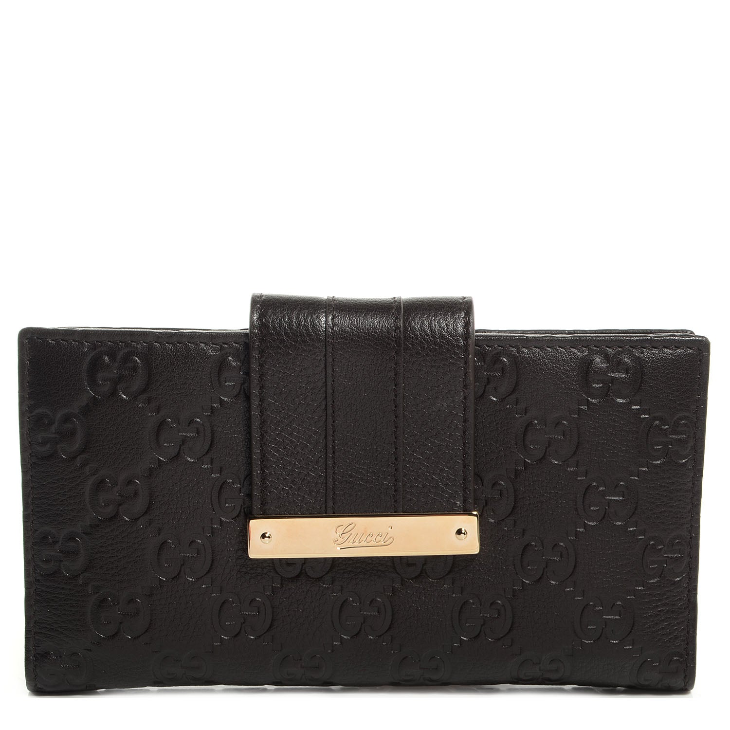 Gucci Guccissima Ladies Web Long Wallet Chocolate 1 of 7