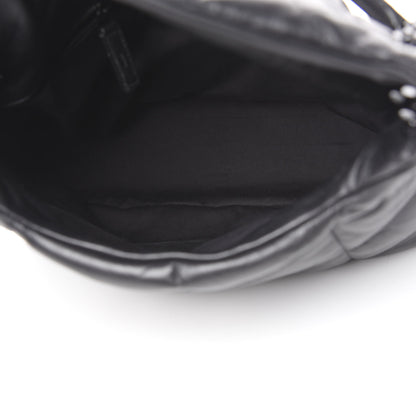 Saint Laurent Lambskin Quilted Medium Loulou Puffer Monogram Chain Satchel Black 4 of 8