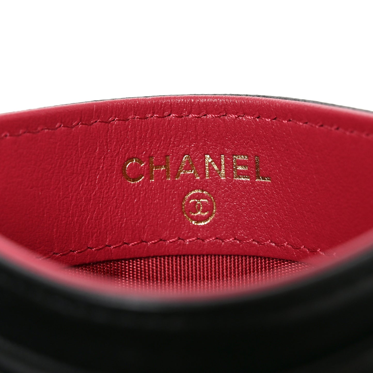Lambskin Quilted Chanel 19 Card Holder Black