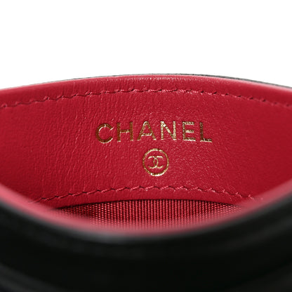Chanel Lambskin Quilted Chanel 19 Card Holder Black 6 of 9