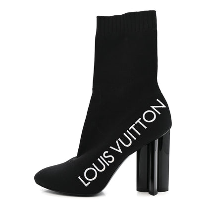 Louis Vuitton Stretch Fabric Silhouette Ankle Boots 40 Black 1 of 8