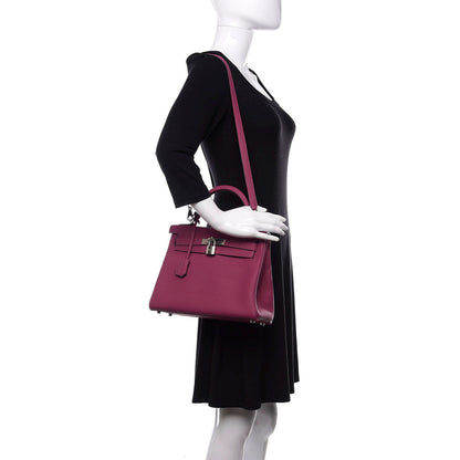 Hermes Togo Kelly Retourne 28 Rose Pourpre 2 of 11