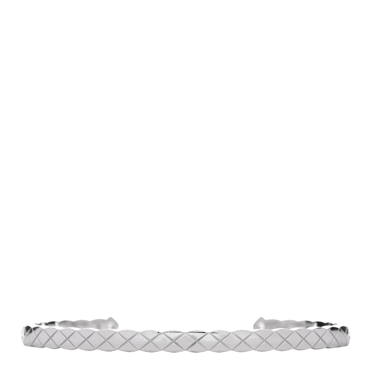 18K White Gold Diamond Coco Crush Cuff Bracelet S