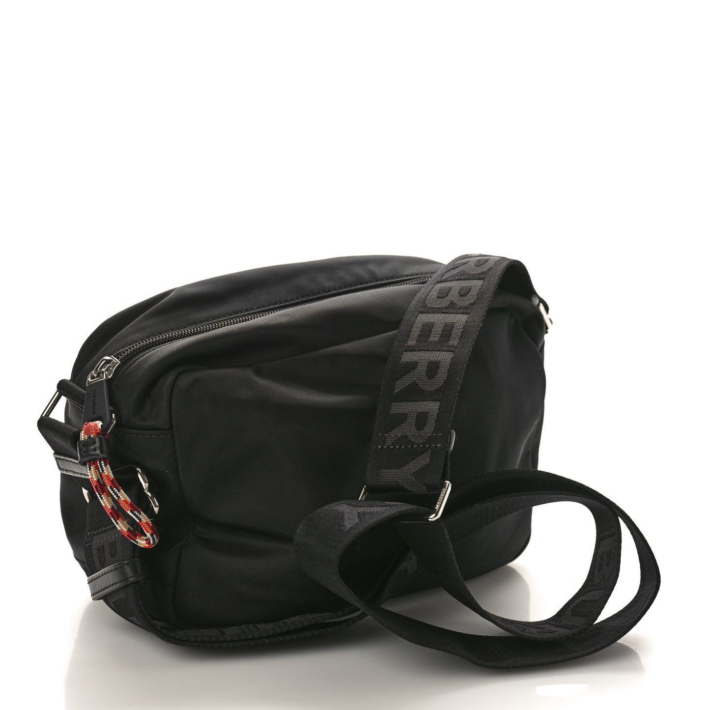 Nylon Logo Detail Crossbody Bag Black
