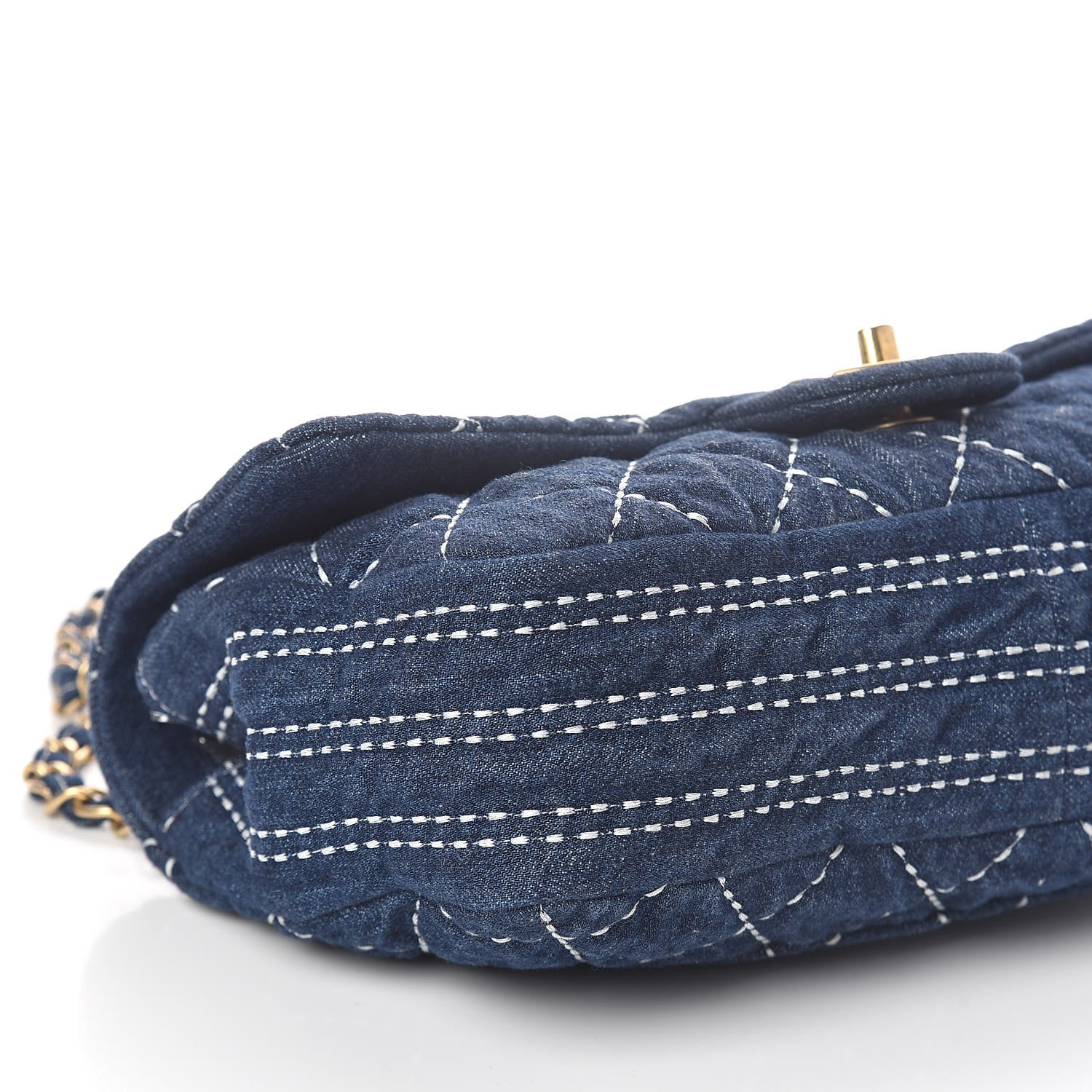 Chanel Denim Quilted Single Flap Blue 9 of 10