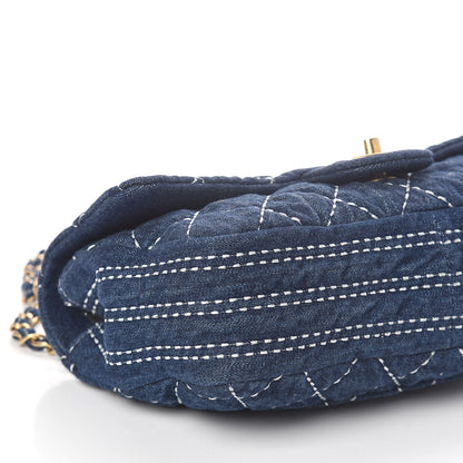 Chanel Denim Quilted Single Flap Blue 9 of 10