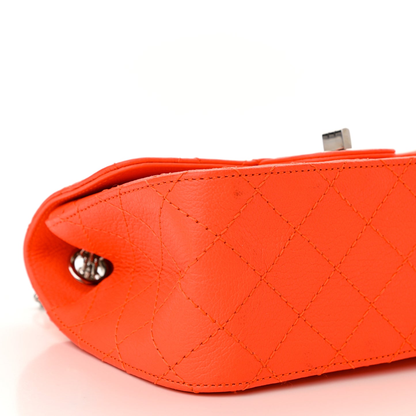 Sheepskin Quilted 2.55 Reissue Mini Flap Orange