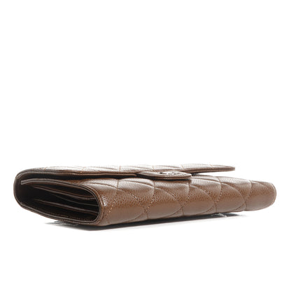 Chanel Caviar Quilted Large Flap Wallet Brown 4 of 9